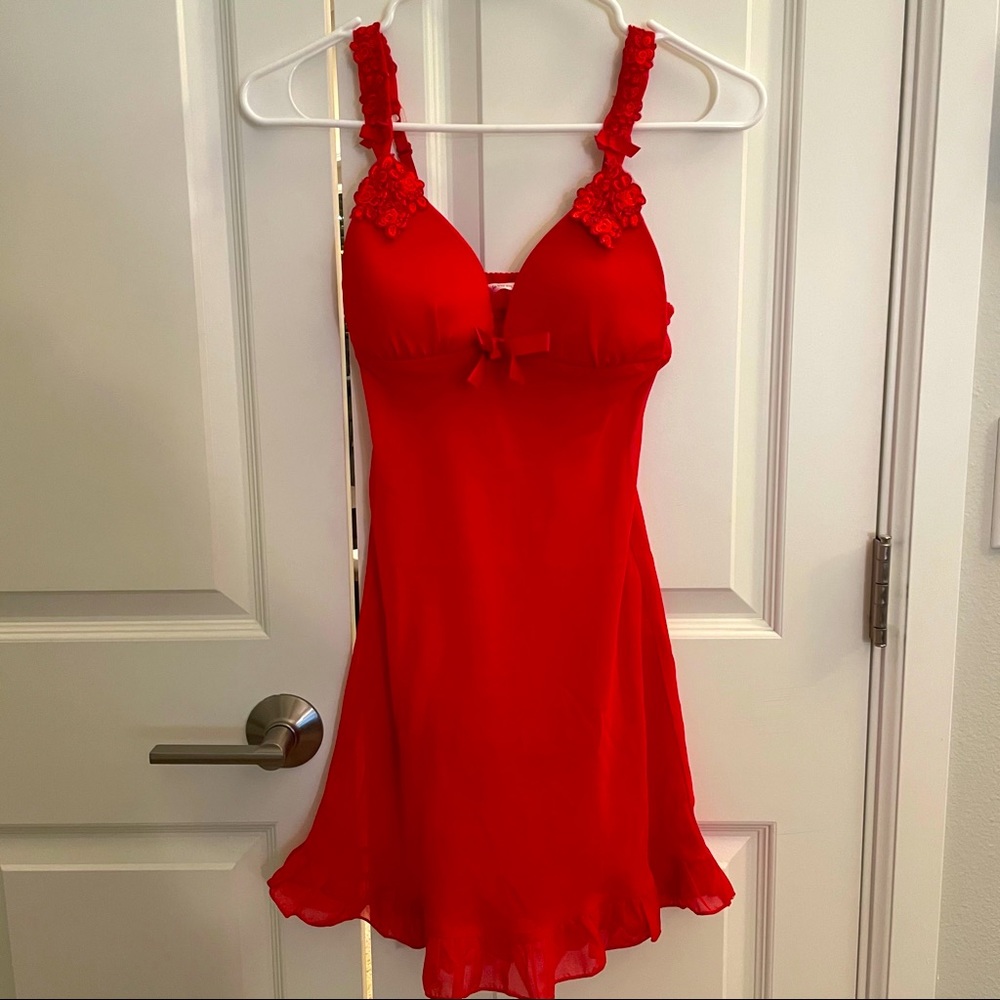 🌹La Vie En Rose One Piece Red Lingerie in XS